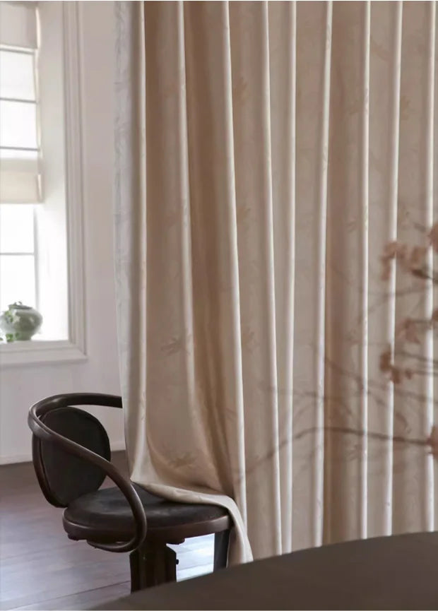 Luxury Jacquard Blackout Curtains for Classic Home Decor