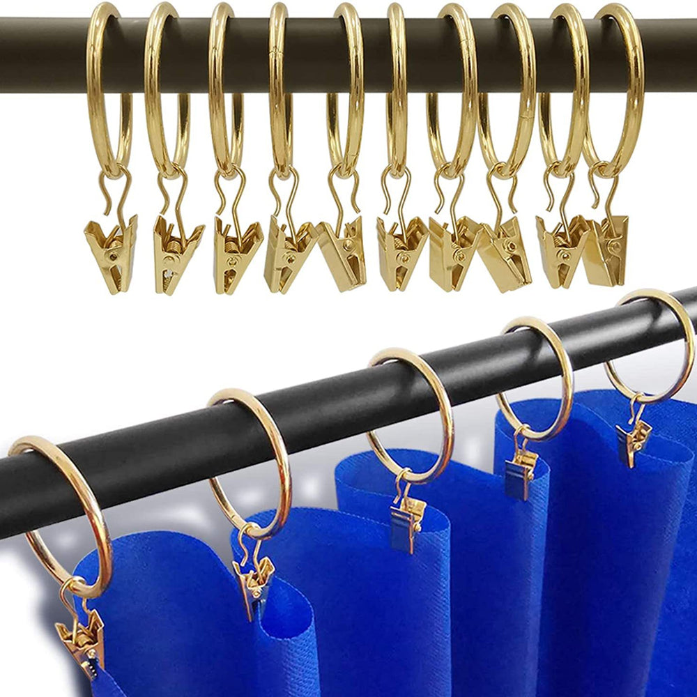 Luxury Modern Drapery Hardware System with Rings and Clips – a sophisticated and functional ensemble for elegant home decor.