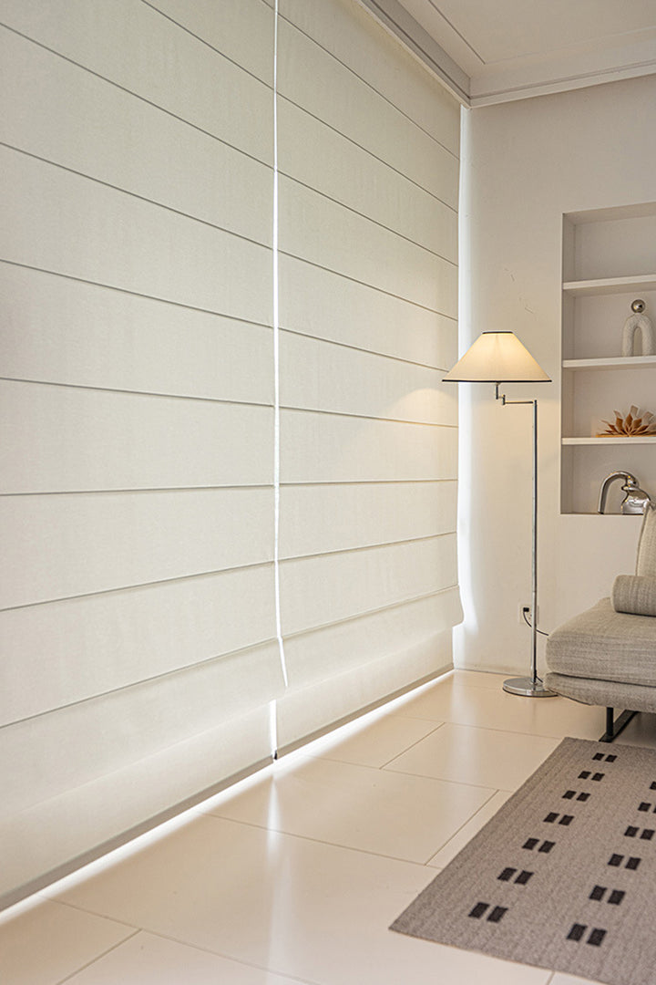 Stylish Half Blackout Roman Drapes for Contemporary Living Spaces