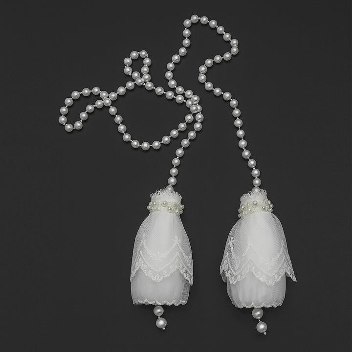 French Romantic Princess-Style Pearl Curtain Tiebacks