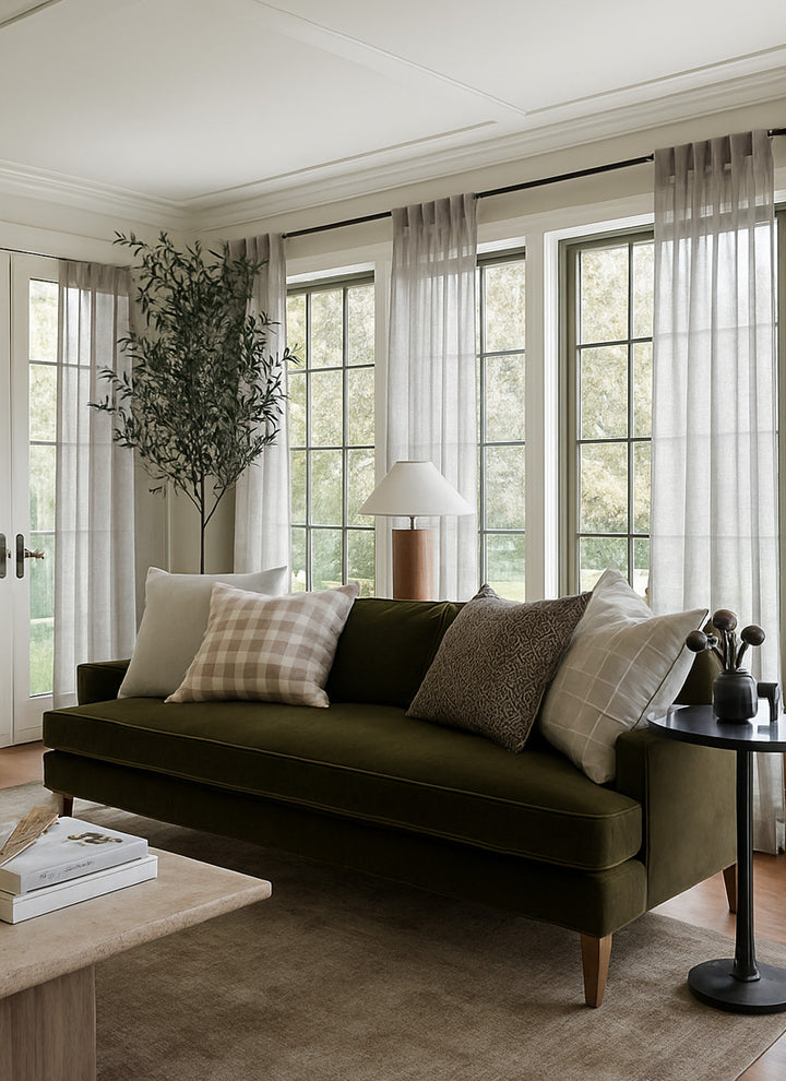 Natural Linen Colorful Curtains