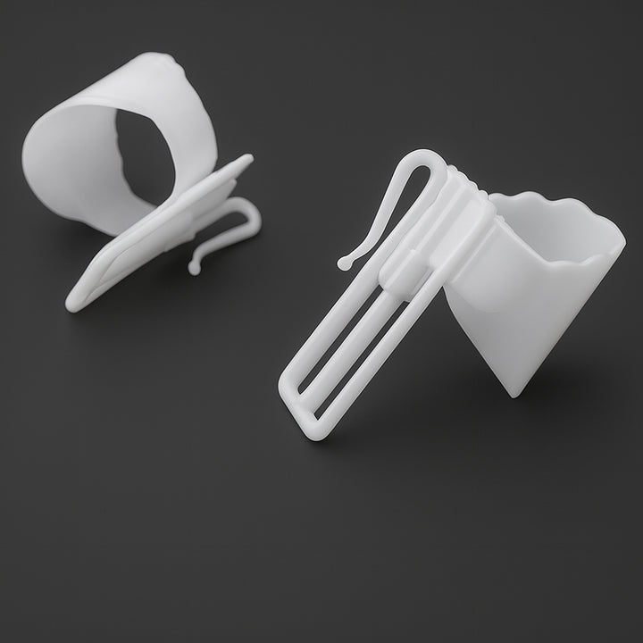 2-Prong Height-Adjustable Fixing Hooks - Wineglass-Shaped Curtain Hooks