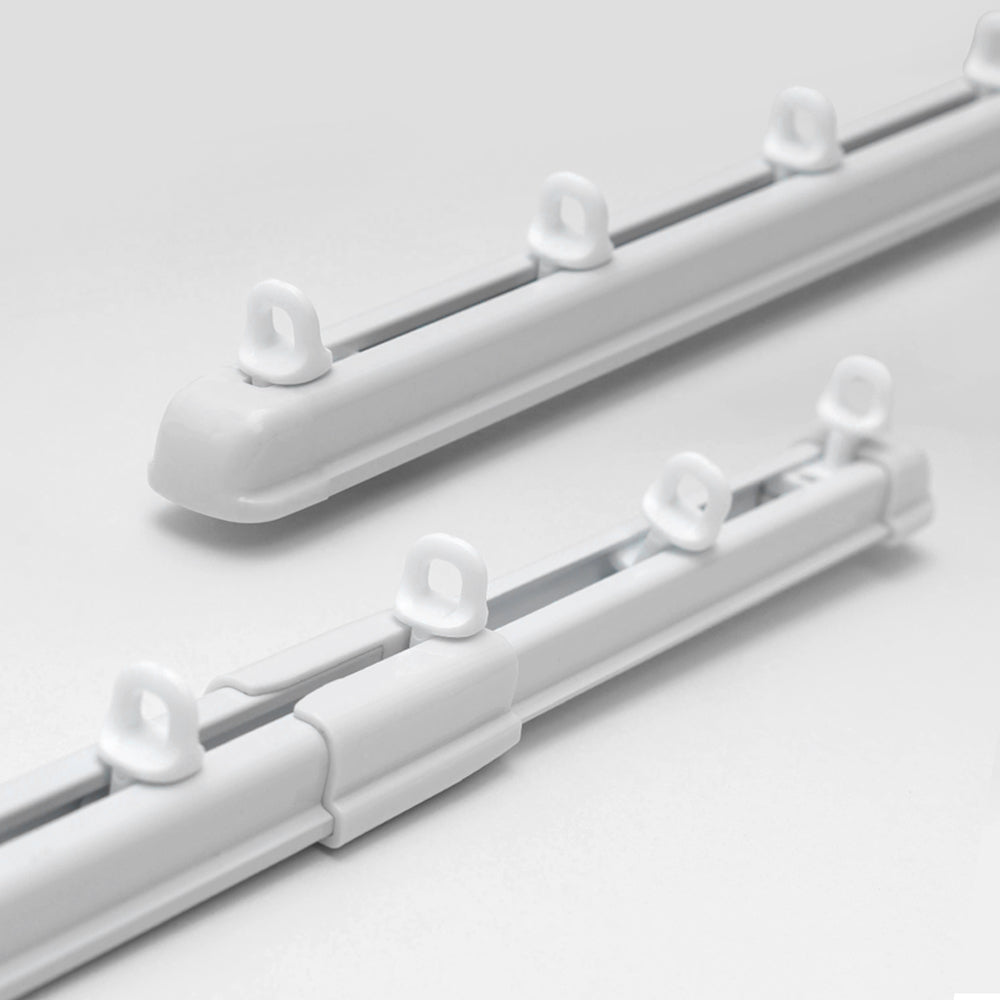 Snake-Shaped Telescopic Curtain Track – Slim, Flexible & Reusable