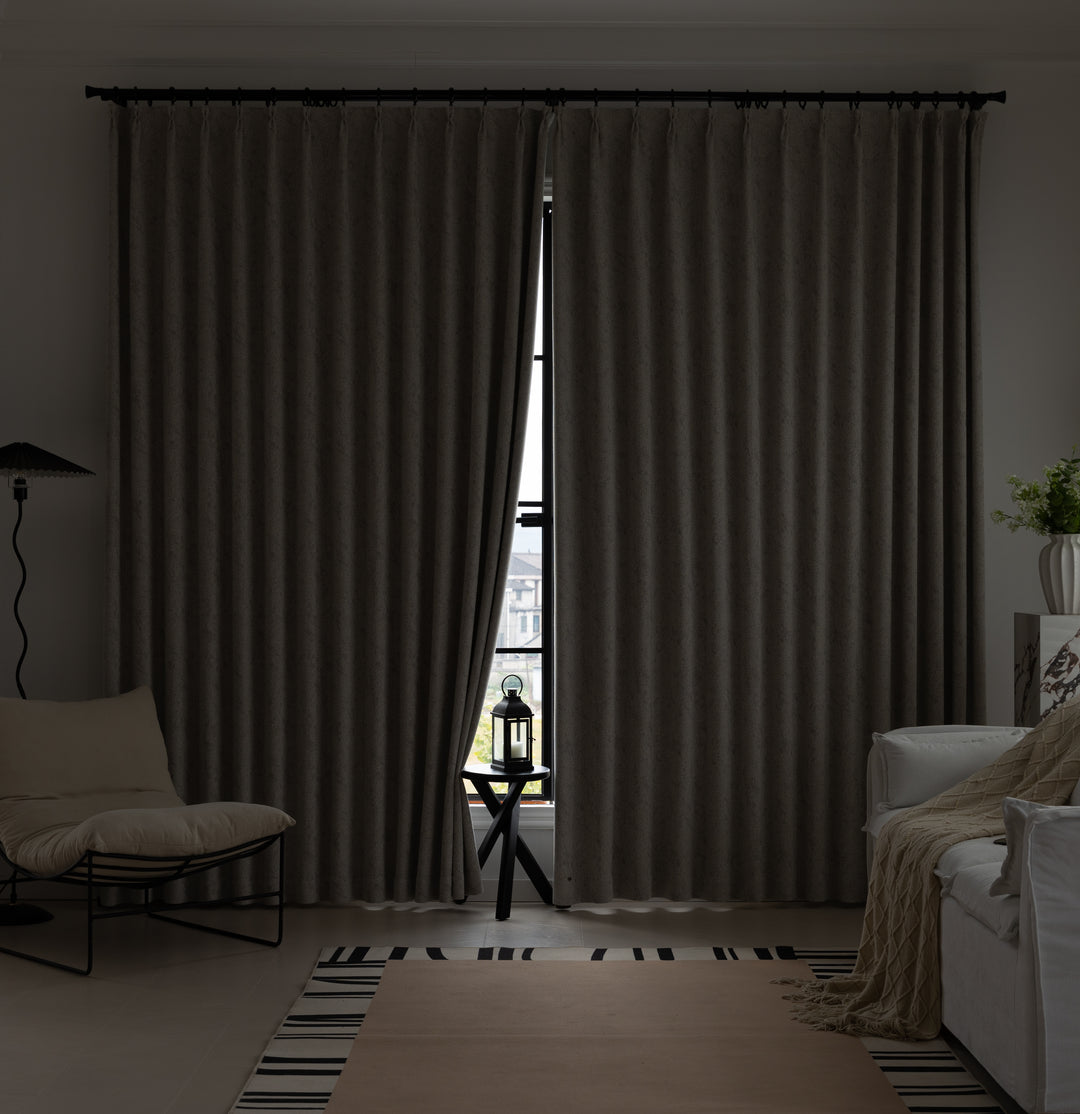 Textured Cotton-Linen Jacquard Curtains