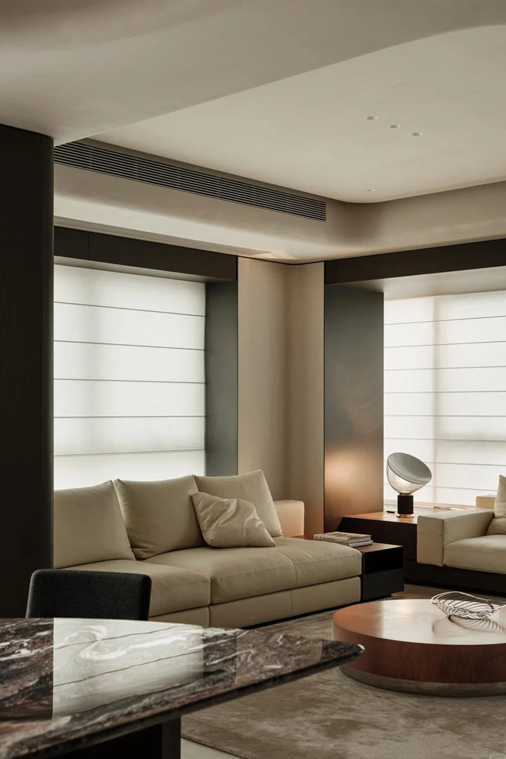 Stylish Half Blackout Roman Drapes for Contemporary Living Spaces