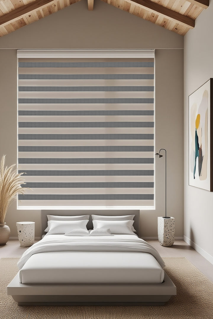 Stylish Water-Resistant Blackout Zebra Curtain,100% Blackout