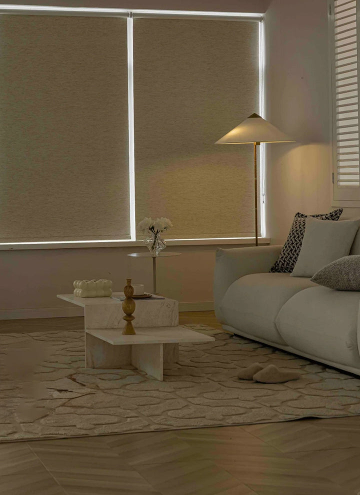 Waterproof Blackout Roller Shade - Moisture Resistant Window Treatment for Bathroom & Kitchen - PE Fabric with Easy Clean Surface
