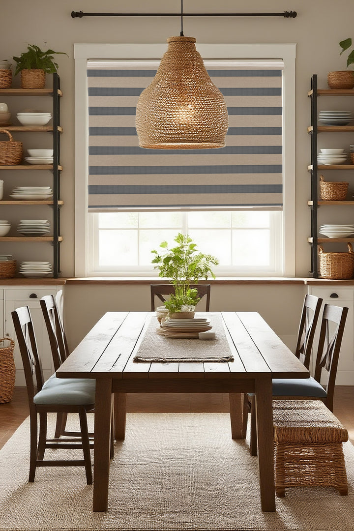 Stylish Water-Resistant Blackout Zebra Curtain,100% Blackout