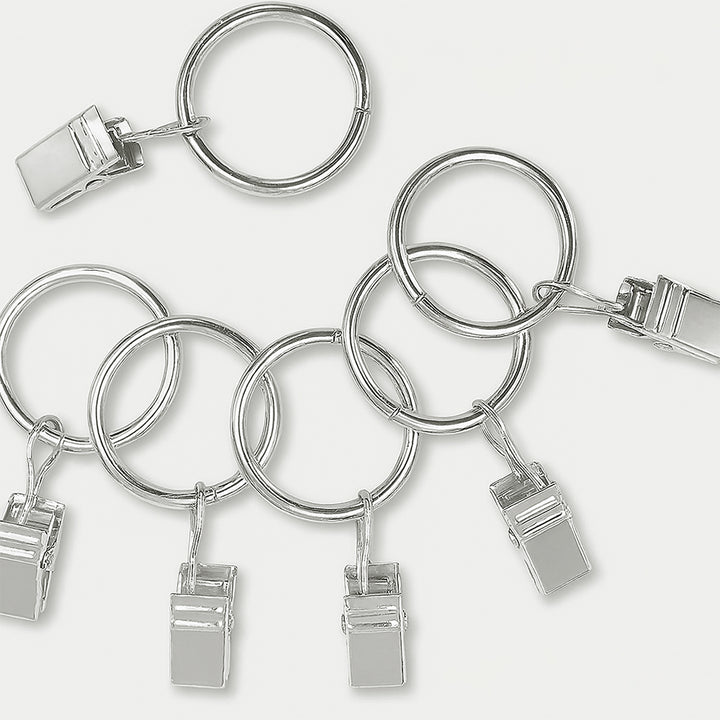 Luxury Modern Drapery Hardware System with Rings and Clips – a sophisticated and functional ensemble for elegant home decor.