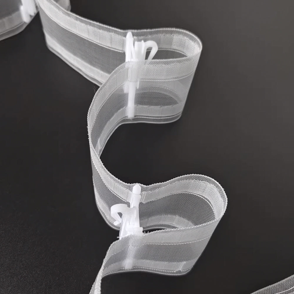 Butterfly Drapery Hooks(Dense Weave & Height-Adjustable Fixing Hooks)