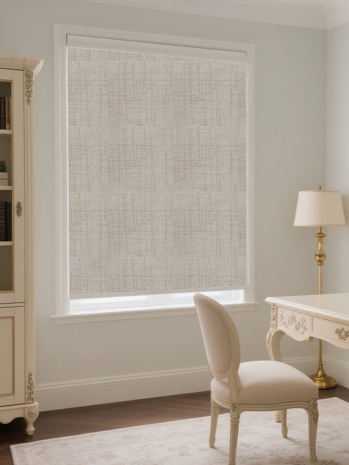 Waterproof Blackout Roller Shade - Moisture Resistant Window Treatment for Bathroom & Kitchen - PE Fabric with Easy Clean Surface