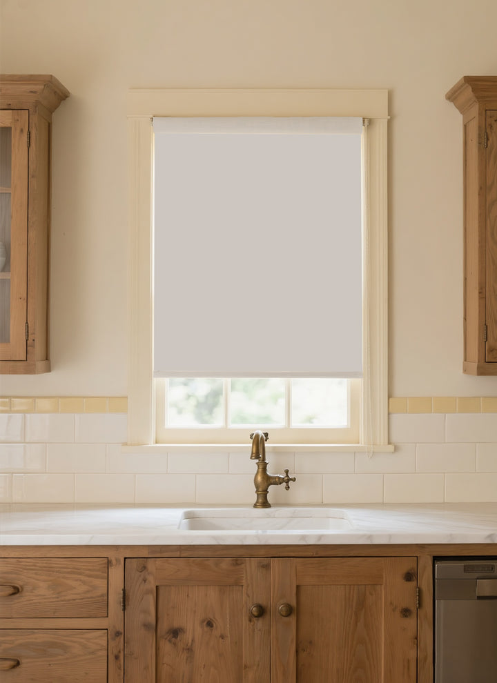Luxury Double-Sided Waterproof Roller Shade - 100% Moisture Proof Blackout Shades - PE Coated Both Sides
