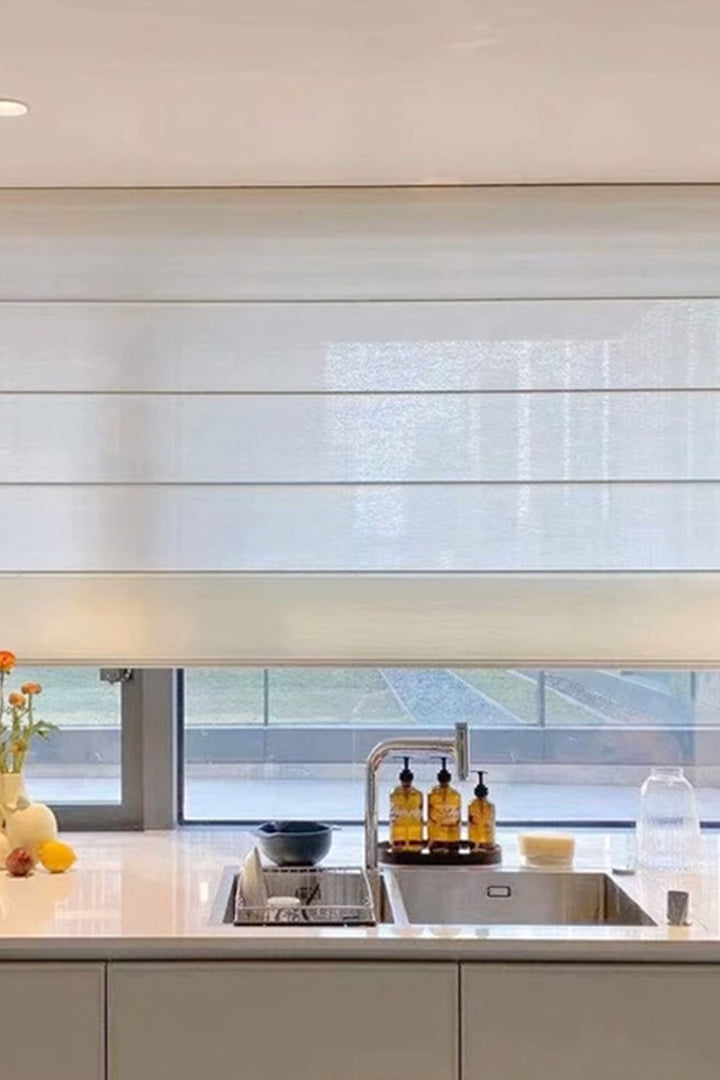 Stylish Half Blackout Roman Drapes for Contemporary Living Spaces
