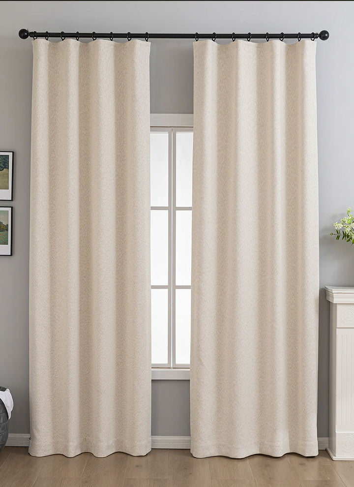 Black tea cheese chenille curtains