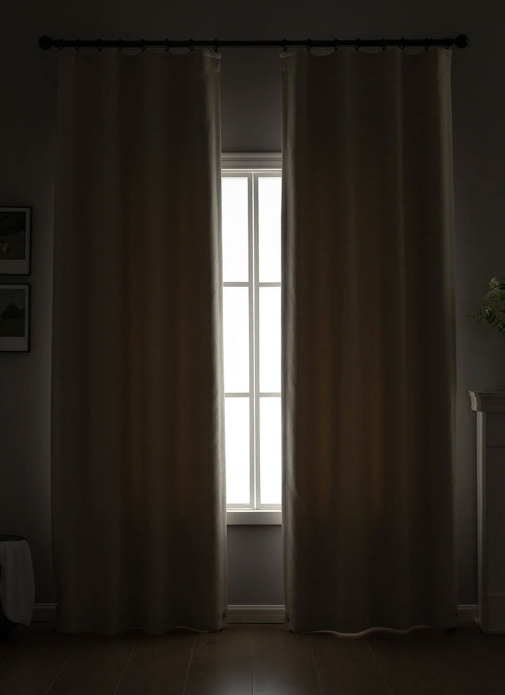 Black tea cheese chenille curtains