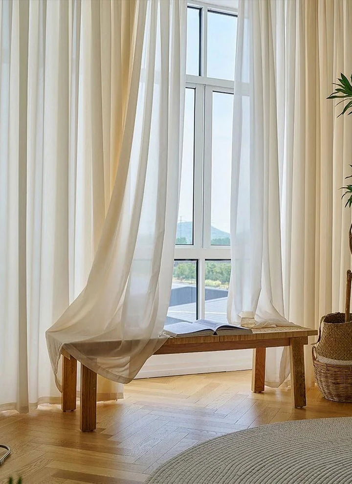 French Sheer Drapes Sheer Curtain for Living Room
