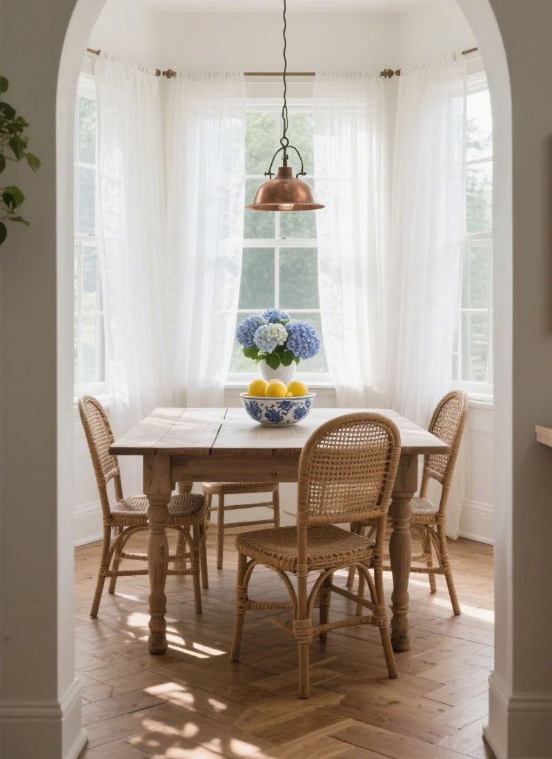 Sheer Curtains - Natural Flax Blend Light Filtering