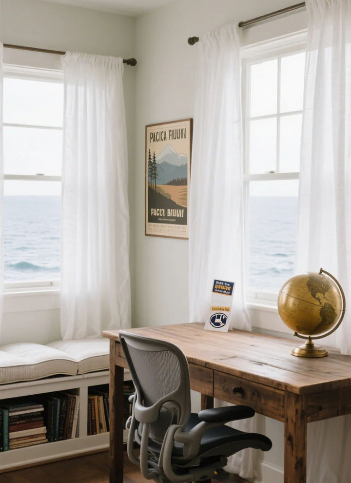 Sheer Curtains - Natural Flax Blend Light Filtering