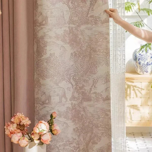 Dusk Pink|High-Precision curtain fabric sample|