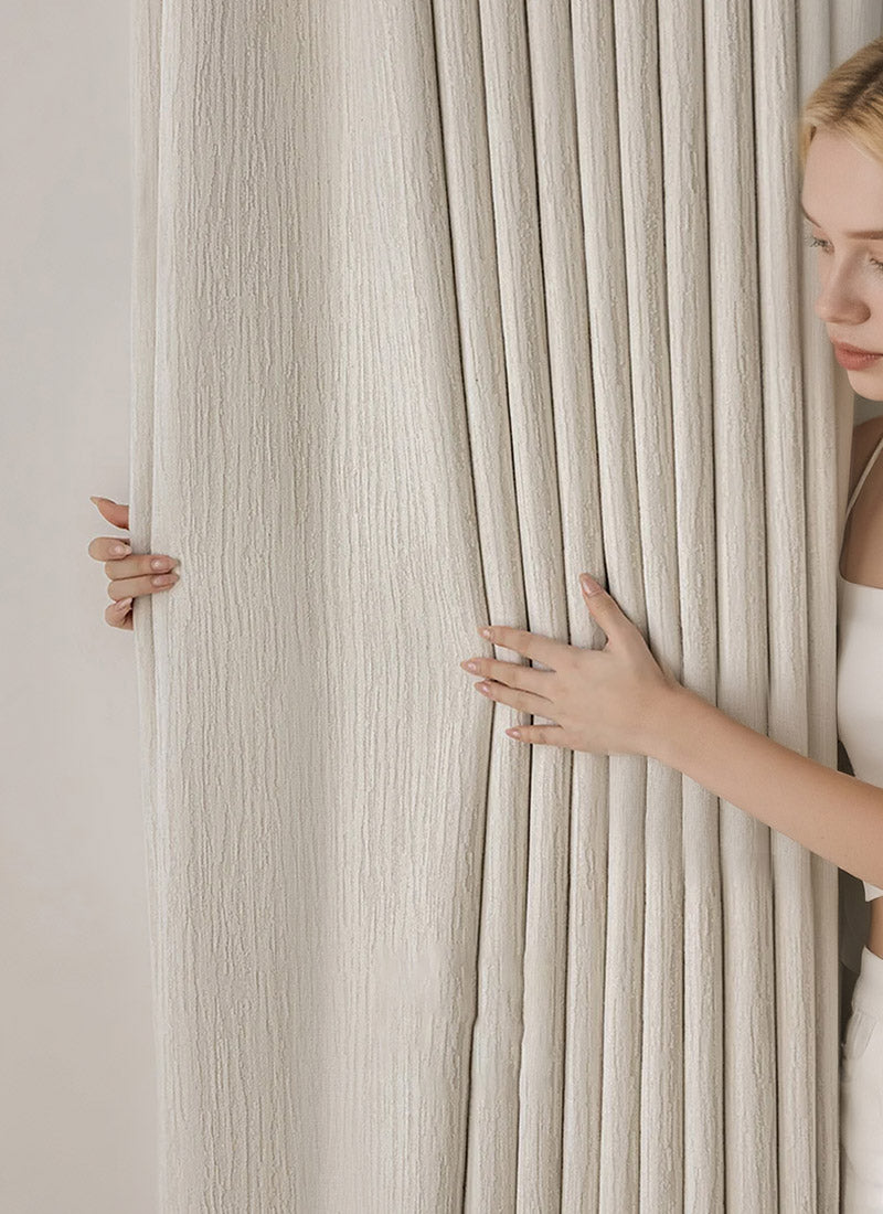 Chenille Textured Blackout Curtains for Bedroom