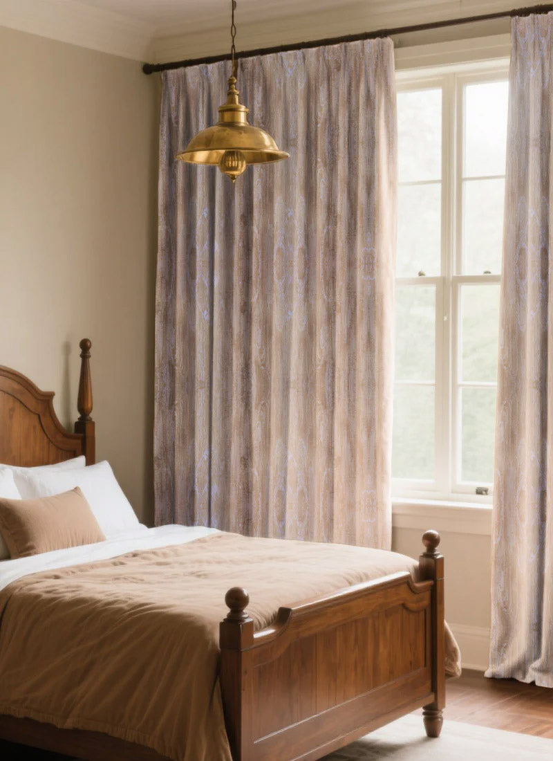 Whispering Snow Chenille Custom Blackout Curtains