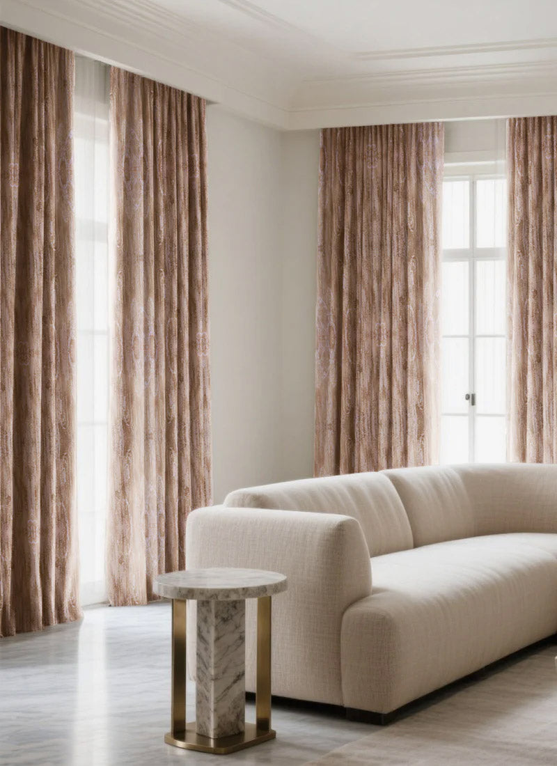 Whispering Snow Chenille Custom Blackout Curtains