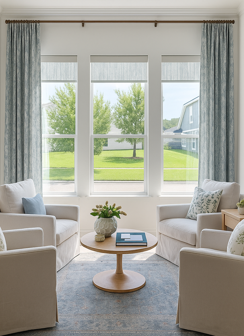 Whispering Snow Chenille Custom Blackout Curtains