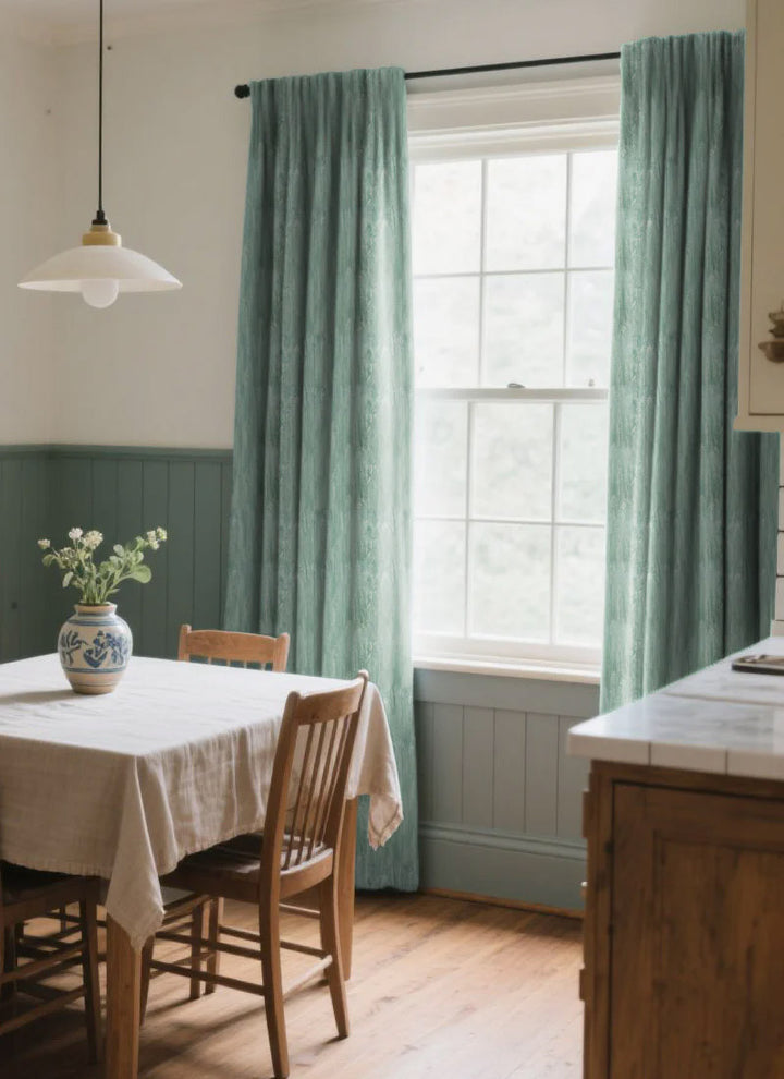 Whispering Snow Chenille Custom Blackout Curtains