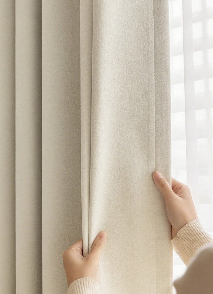 Luxury Blackout Curtains - Dual-Sided Design with Textured Jacquard Fabric