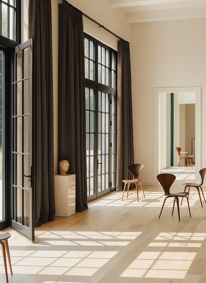 Luxury Blackout Curtains - Dual-Sided Design with Textured Jacquard Fabric