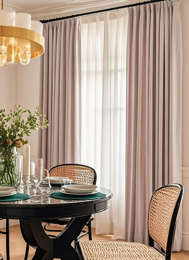 Modern Minimalist Double-Sided Cotton Linen Curtains