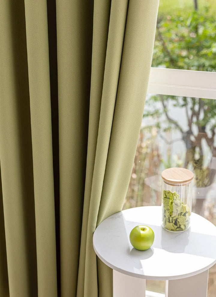 Double-Sided Textured Linen Blackout Curtains