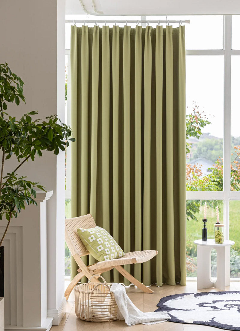 Double-Sided Textured Linen Blackout Curtains