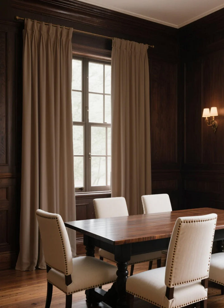 Romantic Jacquard Chenille Blackout Curtains for Living Room