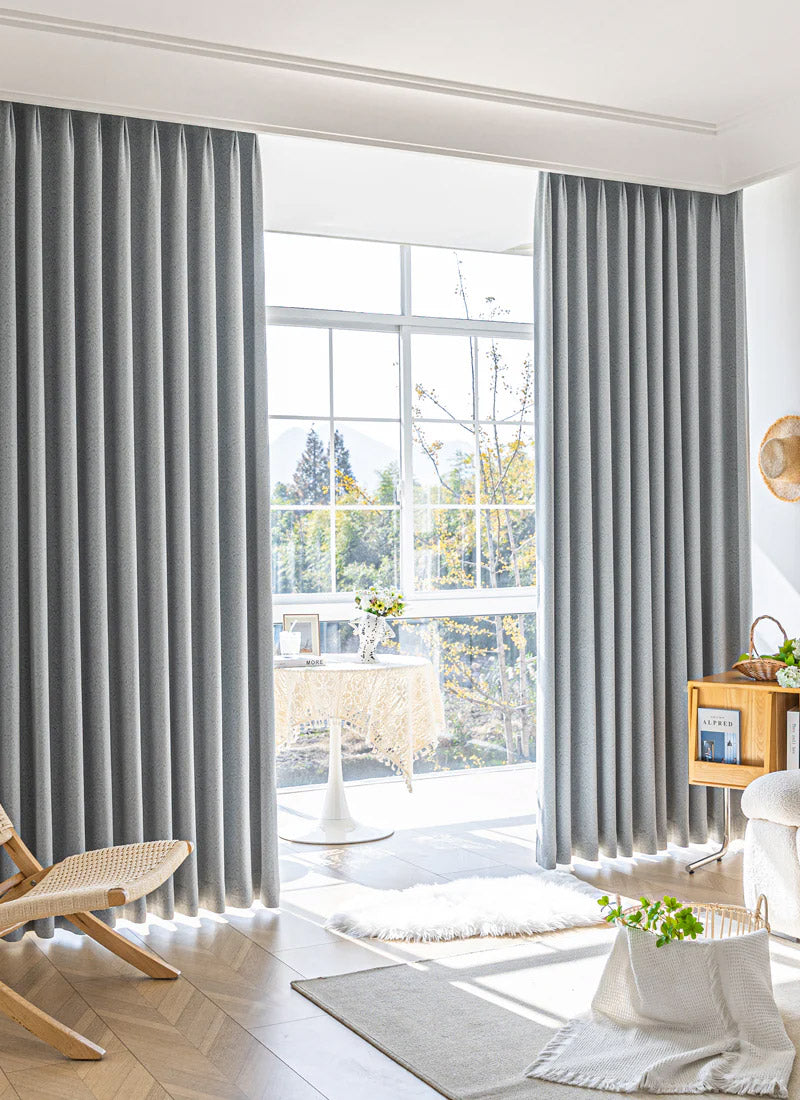 French Luxury Blackout Velvet Jacquard Curtains for Living Room