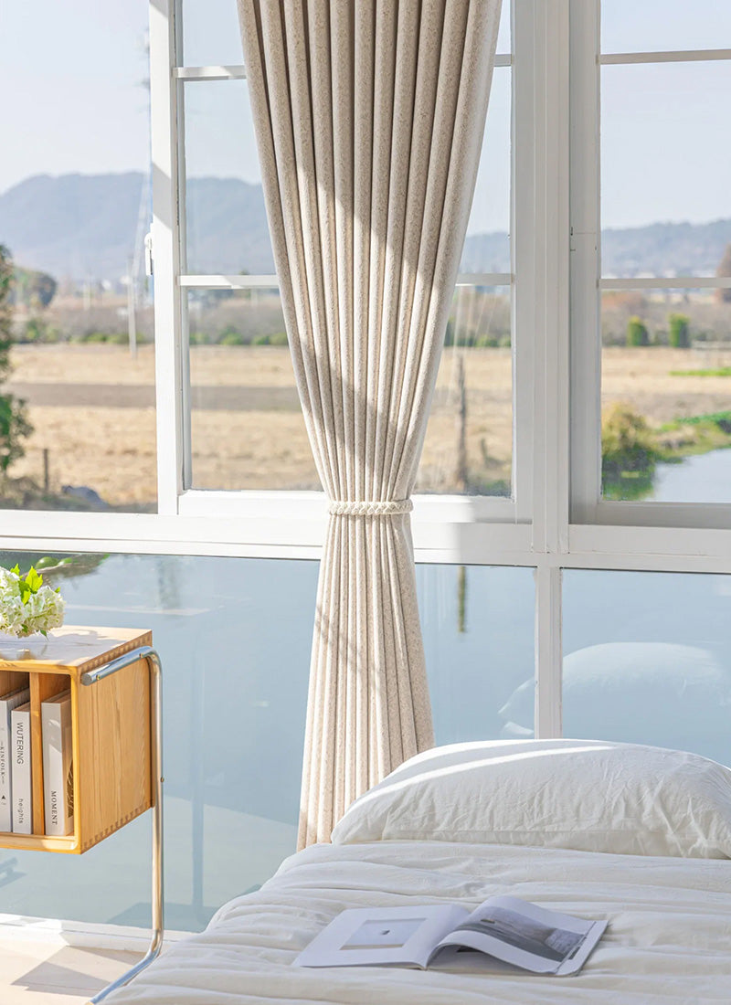 French Luxury Blackout Velvet Jacquard Curtains for Living Room