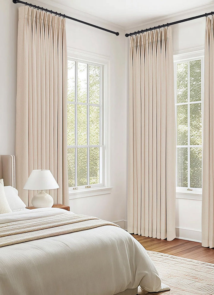 French Luxury Blackout Velvet Jacquard Curtains for Living Room