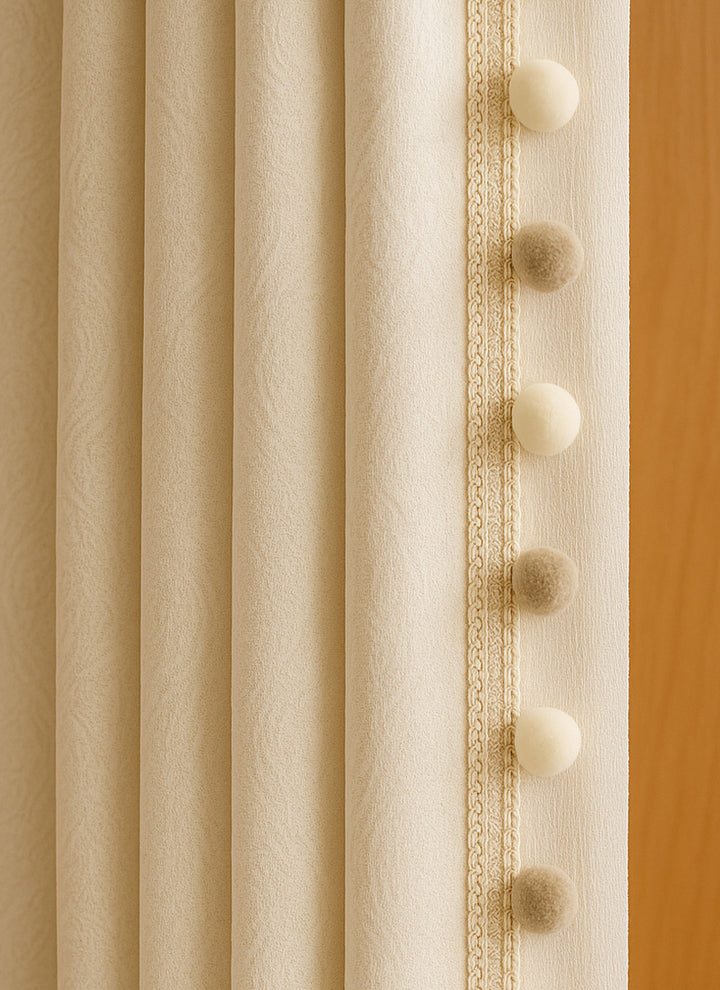 Elegant Tassel Drapes - Luxury Textured Blackout Curtains