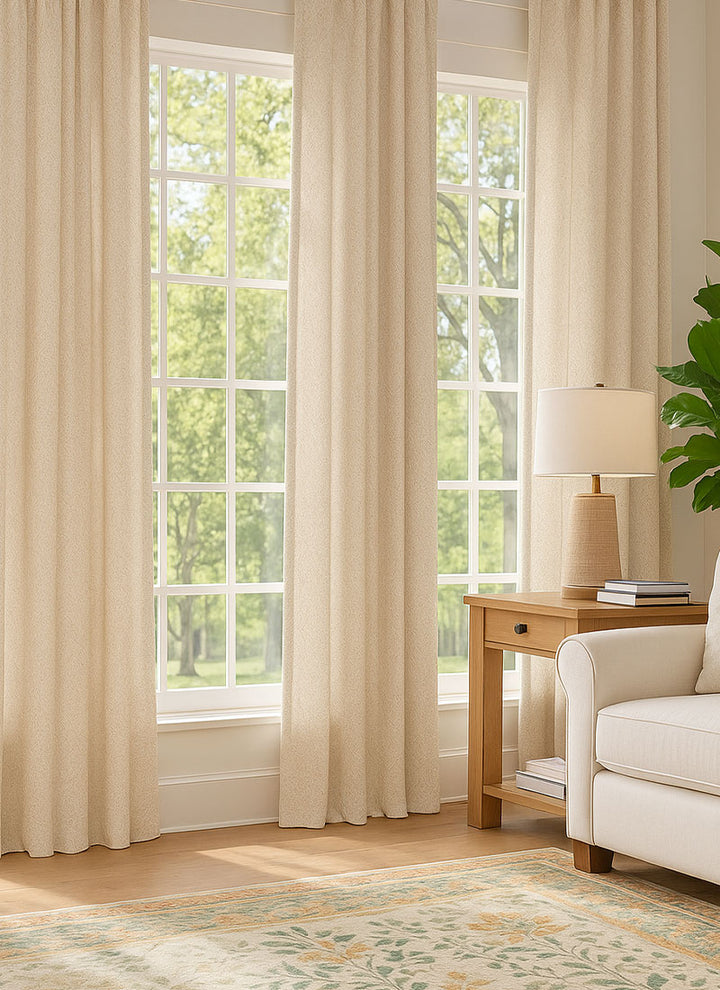 Elegant Tassel Drapes - Luxury Textured Blackout Curtains