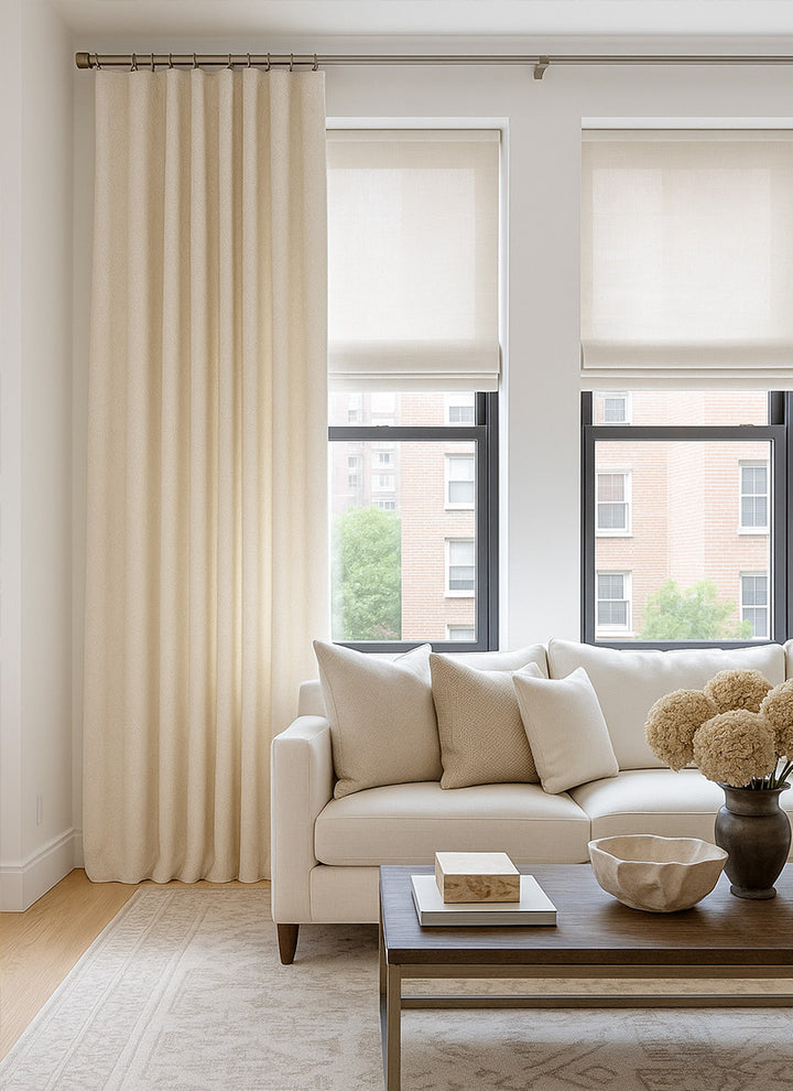 Elegant Tassel Drapes - Luxury Textured Blackout Curtains