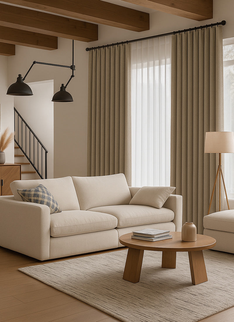 Luxury Grain Curtains: Nature-Inspired Minimalist Style