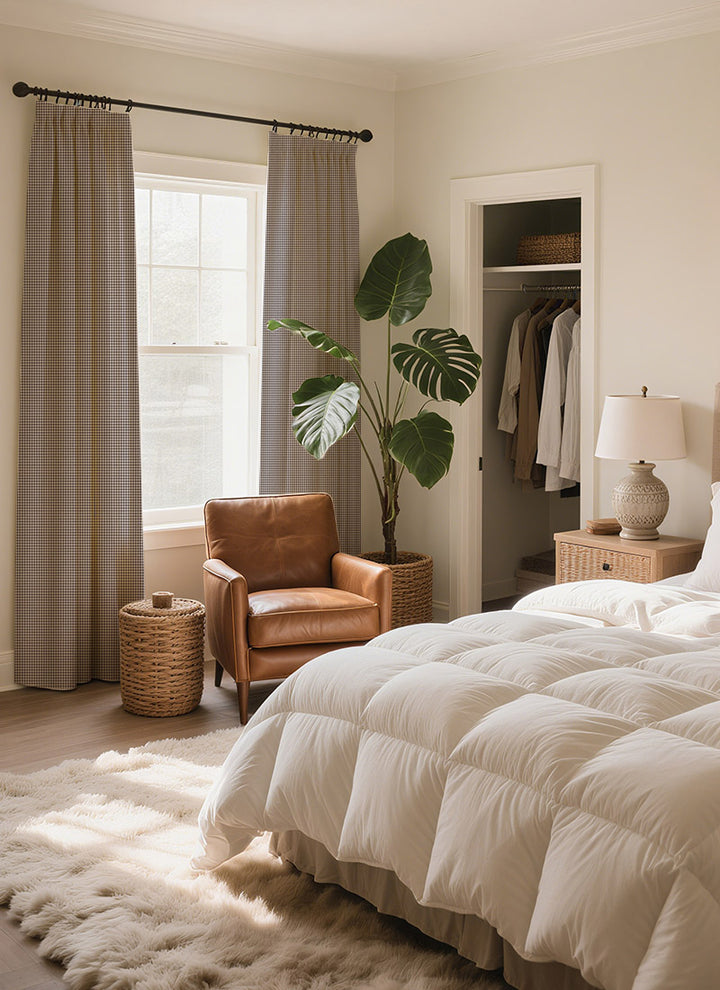 Organic Chenille Blackout Curtains - Breathable Luxury Privacy Curtains for Living Room