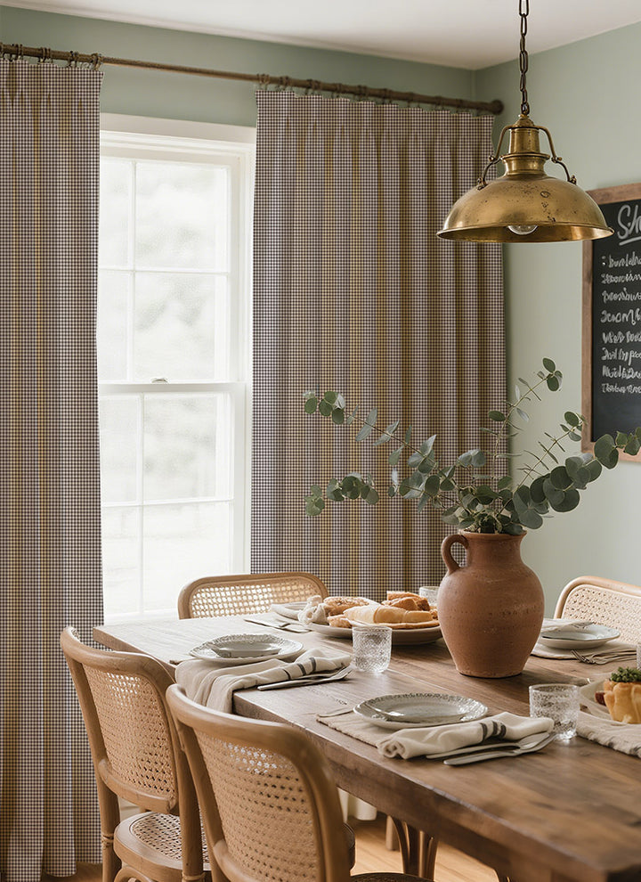 Organic Chenille Blackout Curtains - Breathable Luxury Privacy Curtains for Living Room