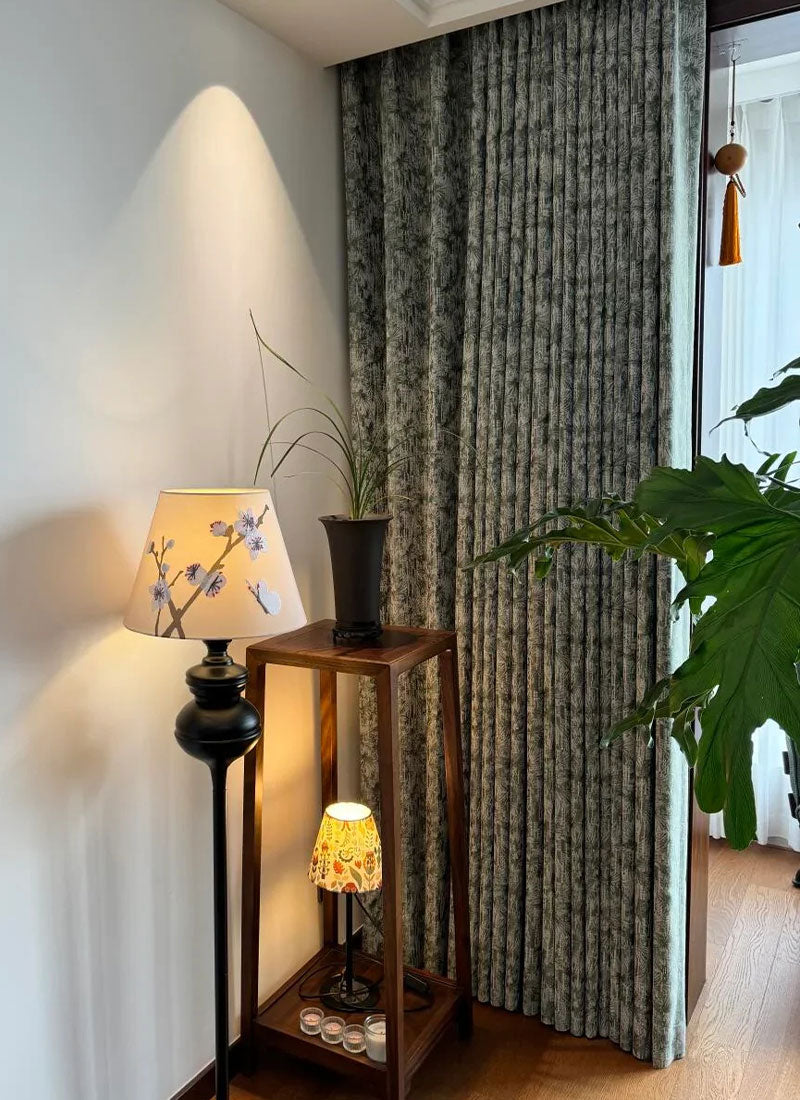 Boho Chic Palm Print Blackout Curtains for Bedroom & Living Room