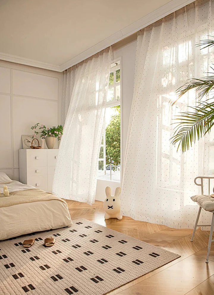 Rainbow Sugar Beans curtains – Sheer Curtains with Pattern Customized for Children room