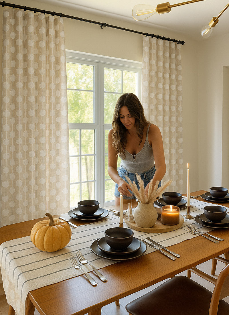 Wool Sheer Curtains for Living Room