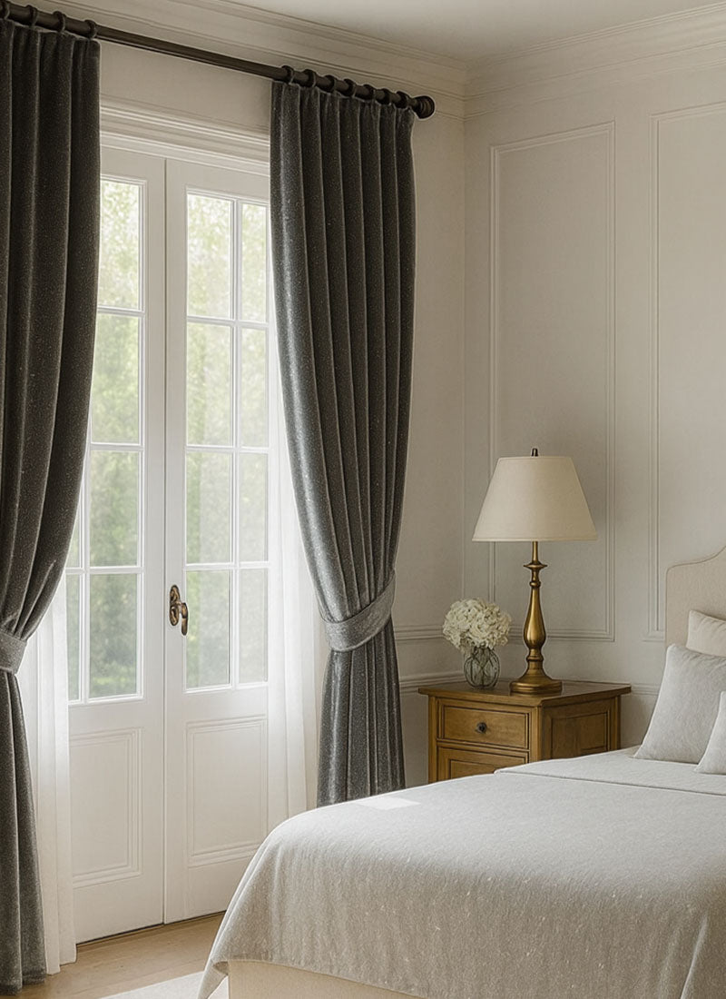 Luxury Shimmering Gold Velvet Curtains