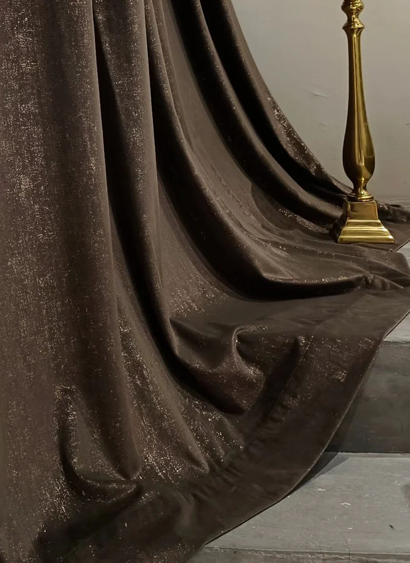 Luxury Shimmering Gold Velvet Curtains