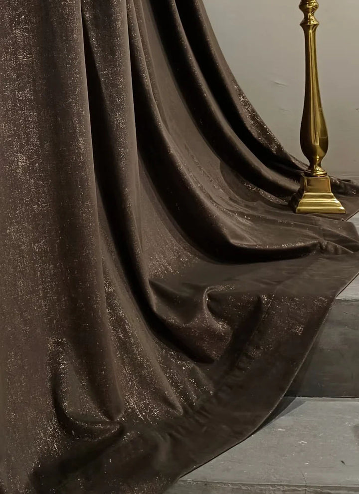 Luxury Shimmering Gold Velvet Curtains