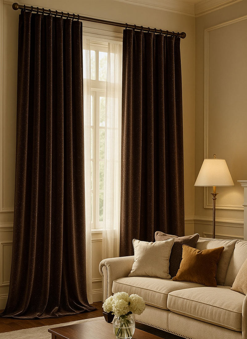 Luxury Shimmering Gold Velvet Curtains